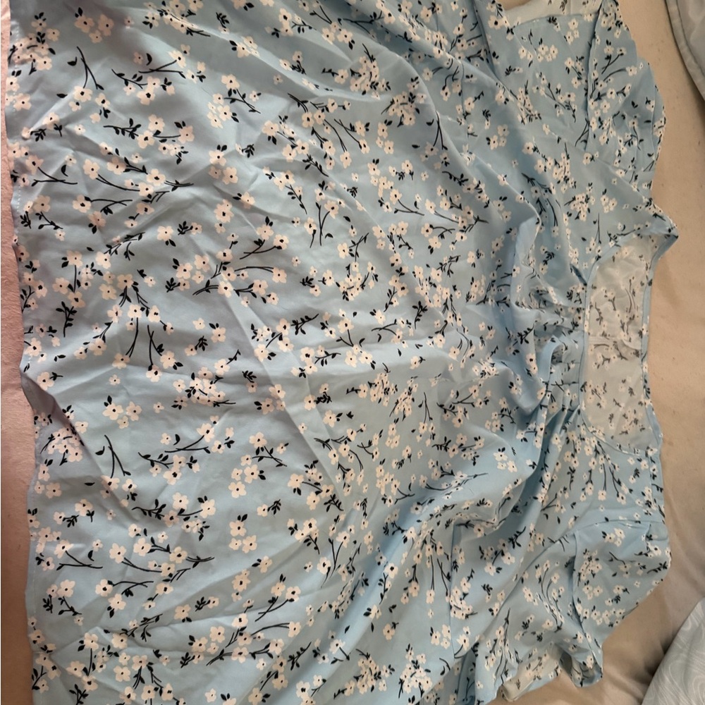 SHEIN Light Blue Floral Top